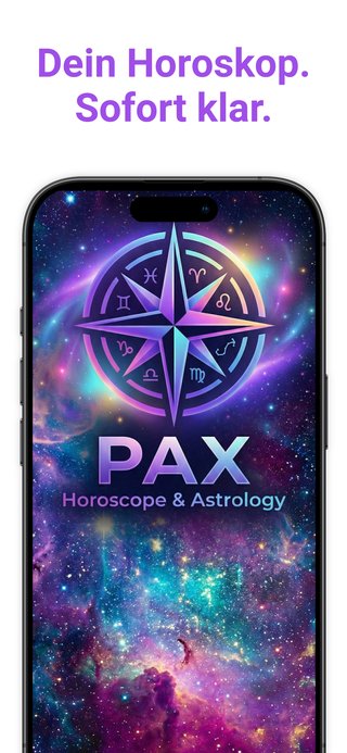 PAX Horoskop App - Tagliche Sternzeichen-Vorhersagen fur alle 12 Zeichen